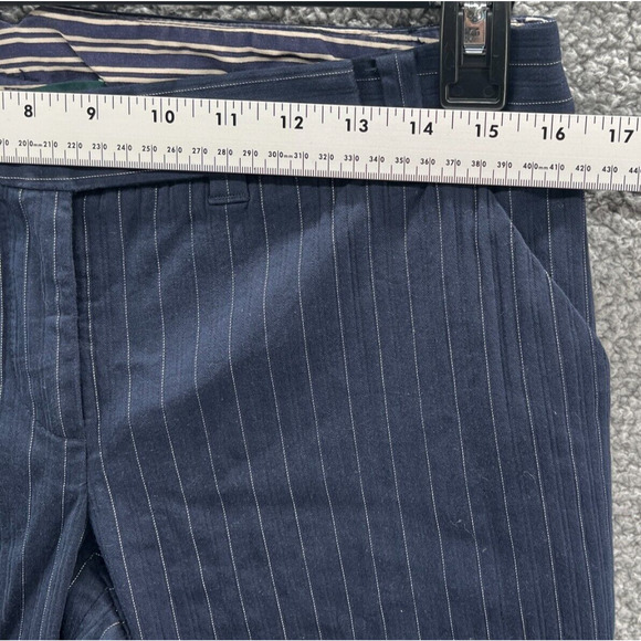 Anthropologie Cartonnier Flat Front Capri Crop Pants Navy Blue Women's Size 8 - Picture 11 of 16
